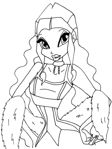 Winx Club Layla Coloring Page